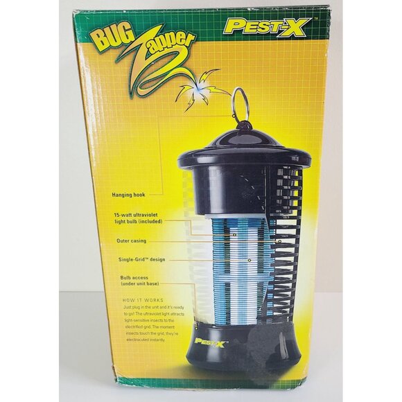 Pest-X Bug Zapper Outdoor Insect Eliminator With Hanging Hook & UV Light NEW - Picture 3 of 10